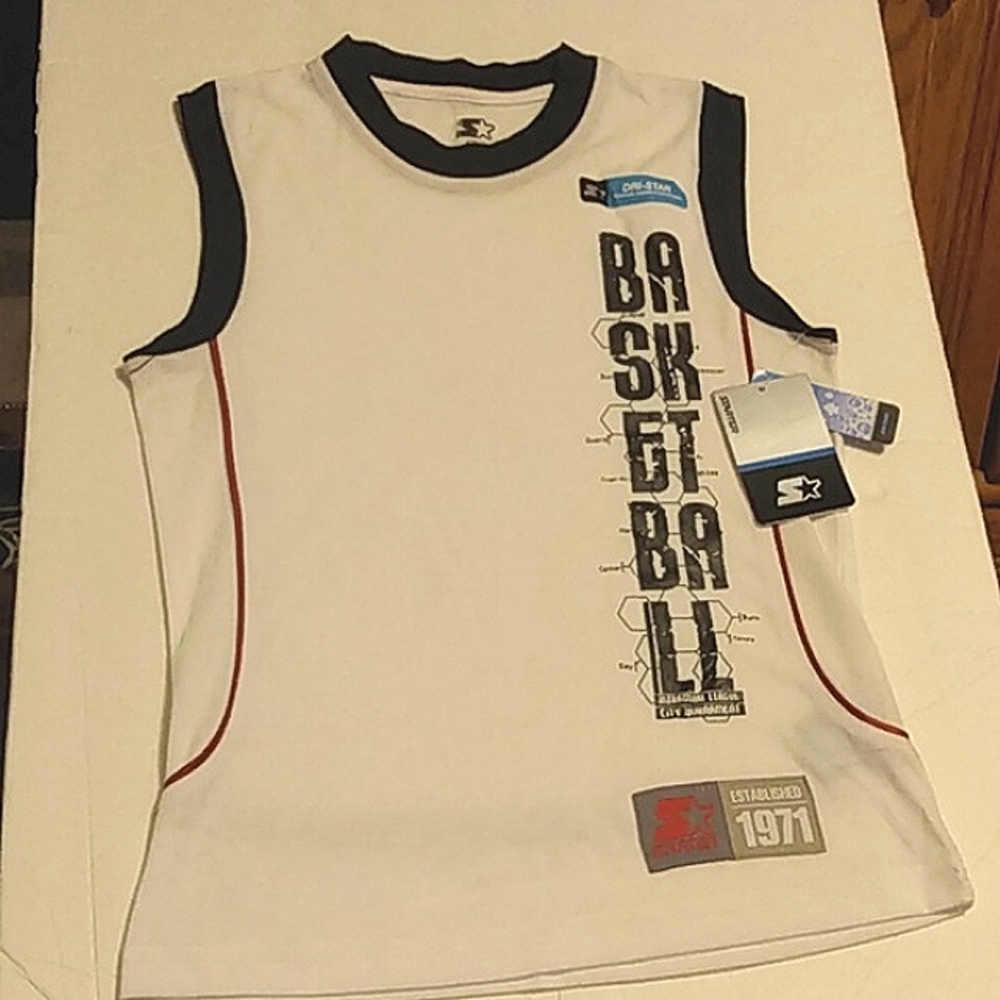 Starter boys Basketball 🏀 Size XS Black and White Tank